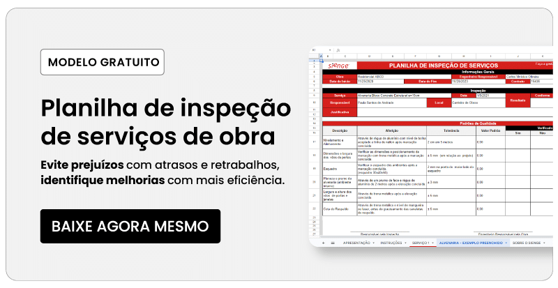 planilha de inspecao de servico